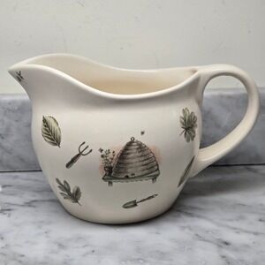 Vintage Portfolio by Pfaltzgraff Naturewood Stoneware Pitcher 40 oz Garden Theme